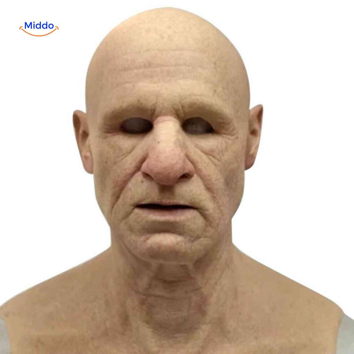 Latex Volledig Gezichtsmasker Oudere Man Realistisch Halloween Karakter Vermomming met Baard Feest Kostuum | Sulvida