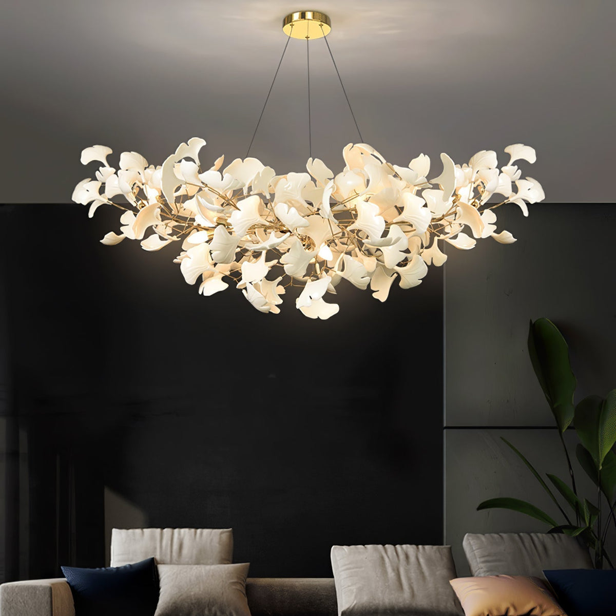 Keramische Hanglamp U-Vorm Goud Nikkel Metaal Kroonluchter Woonkamer Slaapkamer Decoratief Interieur | Sulvida