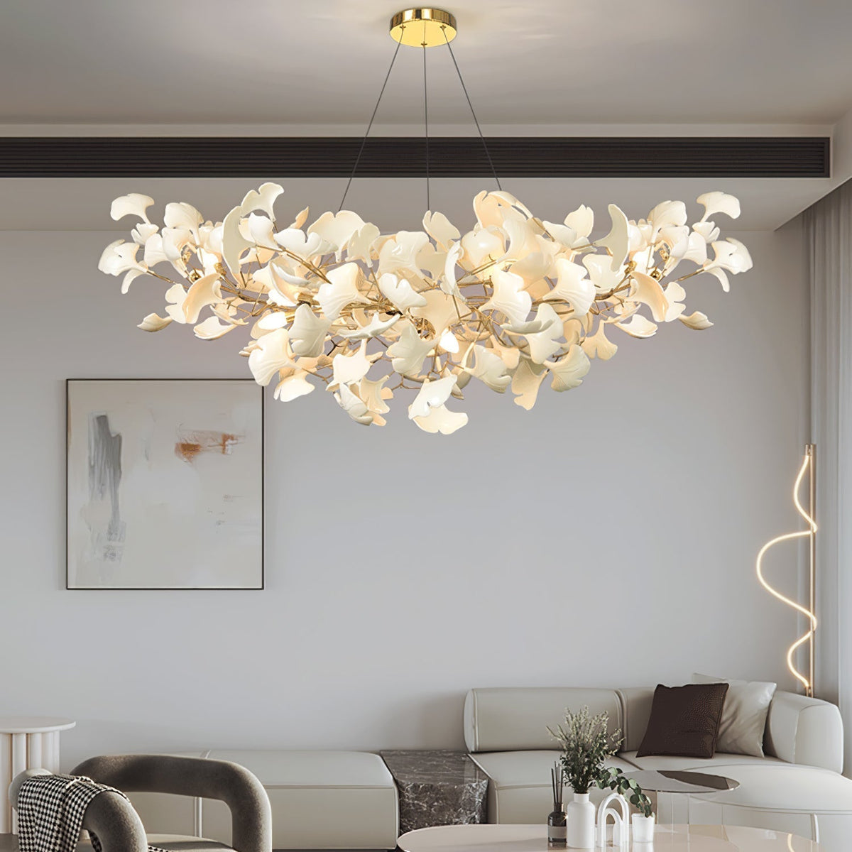 Keramische Hanglamp U-Vorm Goud Nikkel Metaal Kroonluchter Woonkamer Slaapkamer Decoratief Interieur | Sulvida