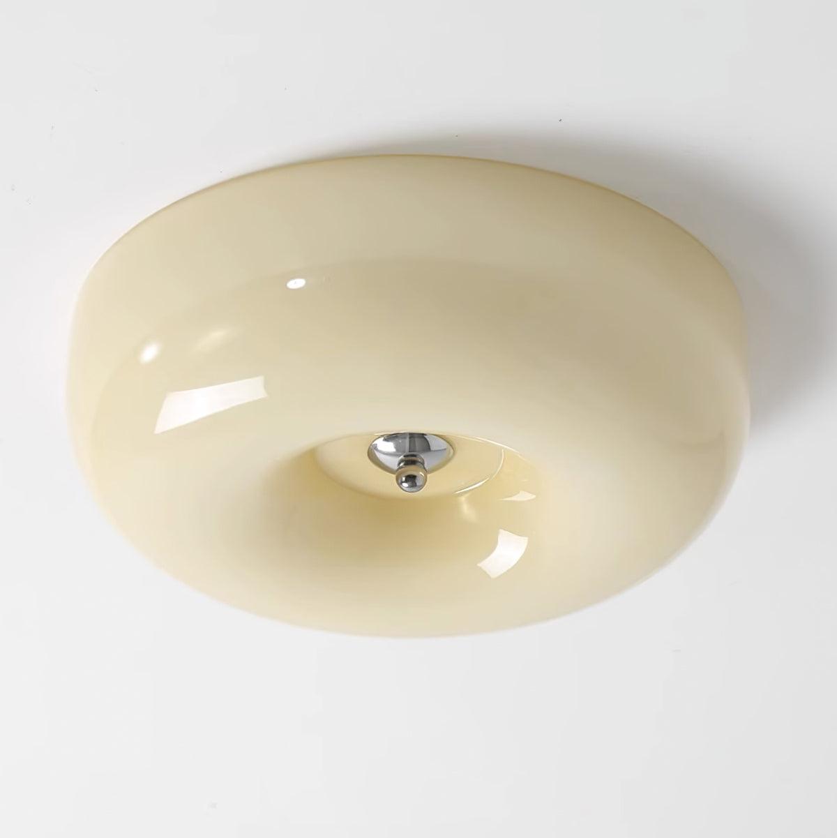 Glazen Plafondlamp met LED Verlichting Warm of Koel Wit Beige Chroom voor Woonkamer Slaapkamer Hal Eetkamer | Sulvida