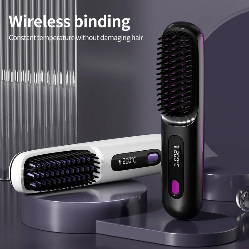 Lisseur sans fil avec technologie d’ionisation et chauffage en céramique pour des cheveux brillants, coiffage rapide professionnel | Sulvida