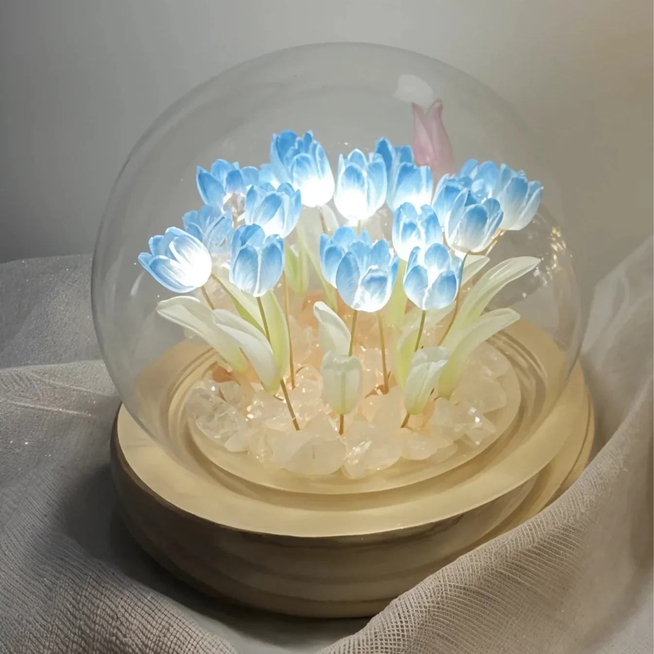 Decoratieve LED-Tulpenlamp met Kleurenwisselend Sfeerlicht en Kuppelvorm voor Woonkamer Slaapkamer en Sfeervolle Moderne Interieurs | Sulvida