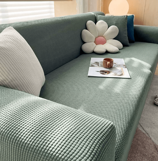 Bankbeschermer Met Antislip Jacquard Weefsel En Elegante Ribbeltextuur Voor Zitmeubels Woonkamer Interieur | Sulvida