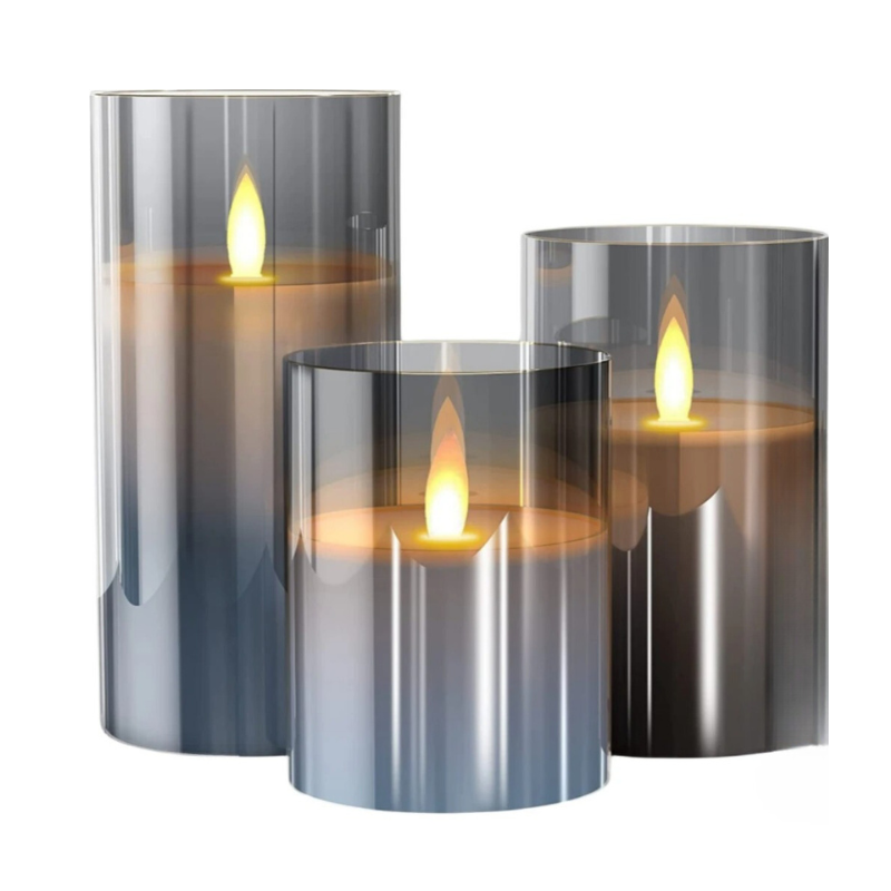 LED Kaarslichten met Afstandsbediening – Set van 3 Kaarsen met Warmwit Licht en Sfeerlichtjes – Flamloze Kaarsen voor Interieur en Feestversiering | Sulvida