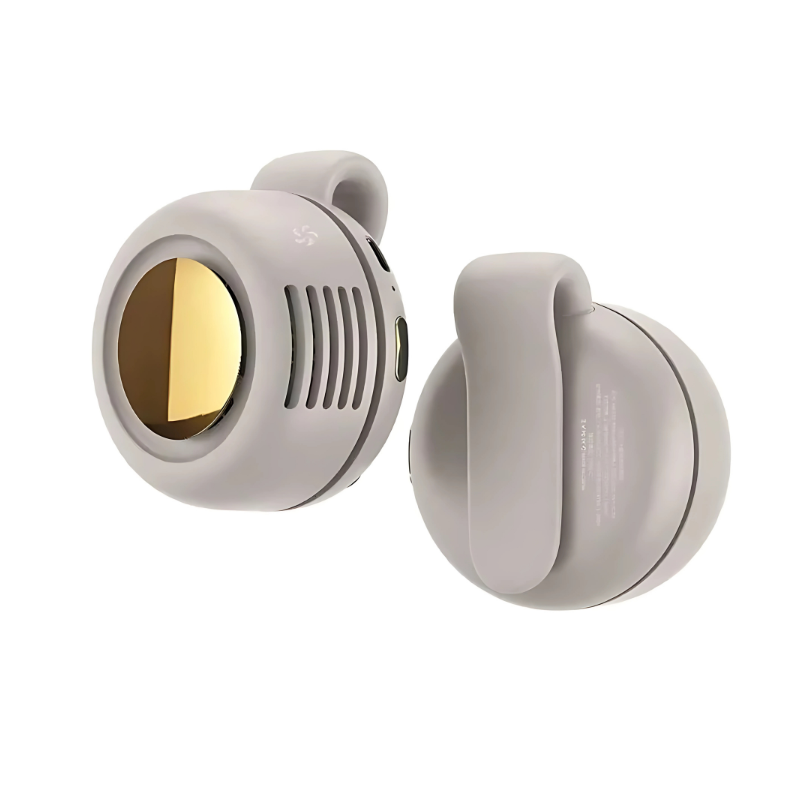 Draagbare Nekkoelingventilator Grijs Groen USB Oplaadbaar Handsfree Airco Zomer Clip Ventilatie Koeling | Sulvida