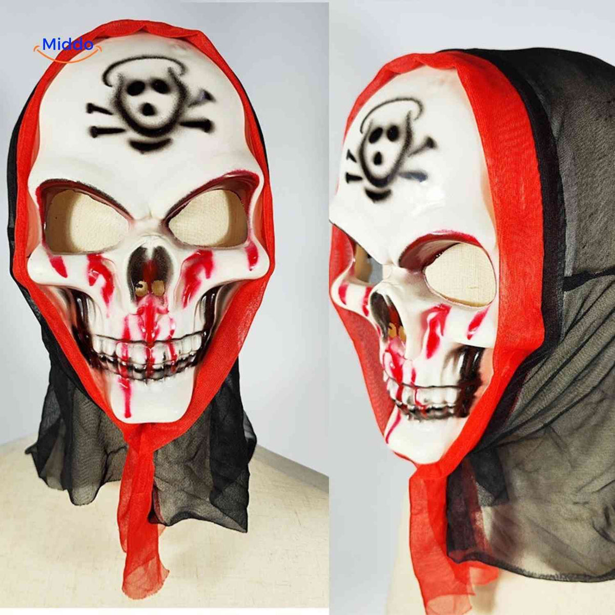 Magere Hein Verkleedset Met Cape Schedel Masker Handschoenen en Zeis Voor Halloween Feesten Carnaval | Sulvida