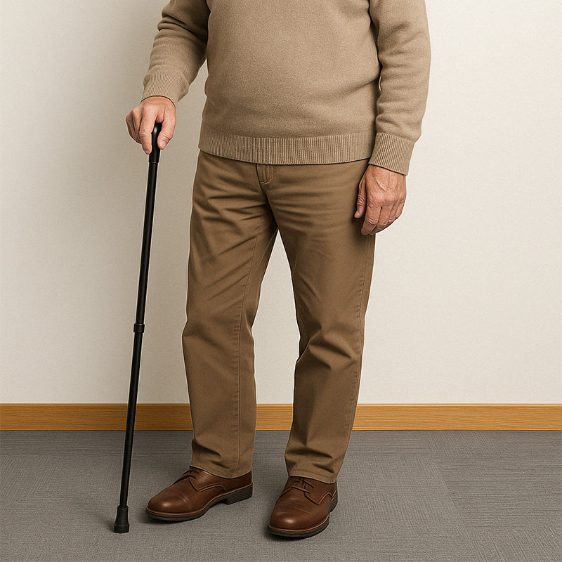 Canne de marche en aluminium réglable 53-90 cm, pliable, avec poignée ergonomique et antidérapante, aide à la mobilité - Sulvida