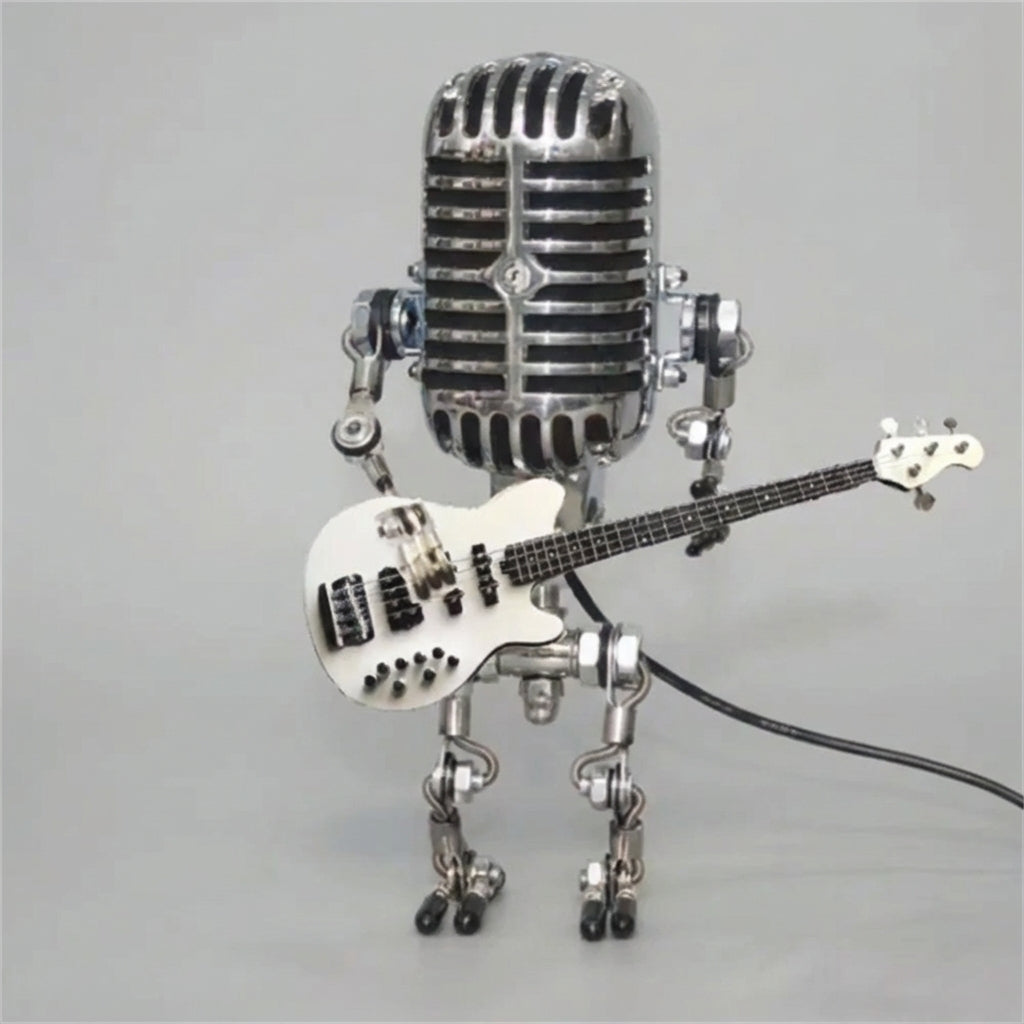 Robot Gitarist Tafellamp LED Warmwit Decoratief Muziekthema Nachtlampje USB-Oplaadbaar Sfeerverlichting | Sulvida