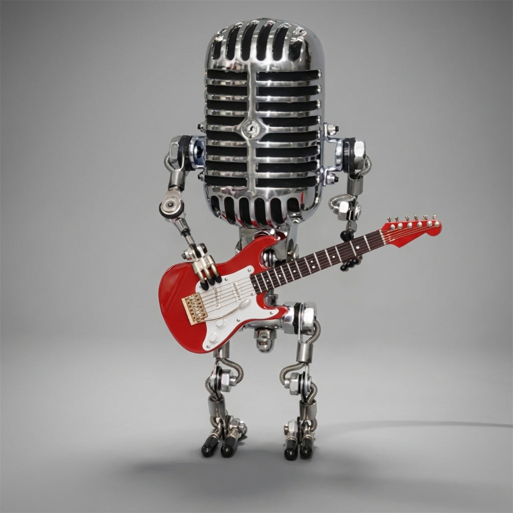 Robot Gitarist Tafellamp LED Warmwit Decoratief Muziekthema Nachtlampje USB-Oplaadbaar Sfeerverlichting | Sulvida