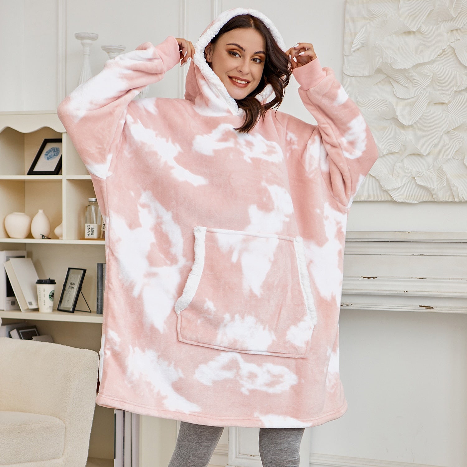 Warme Hooded Deken Hoodie - Zachte Fleece Loungewear met Capuchon en Zakken voor Ultiem Comfort Thuis | Sulvida