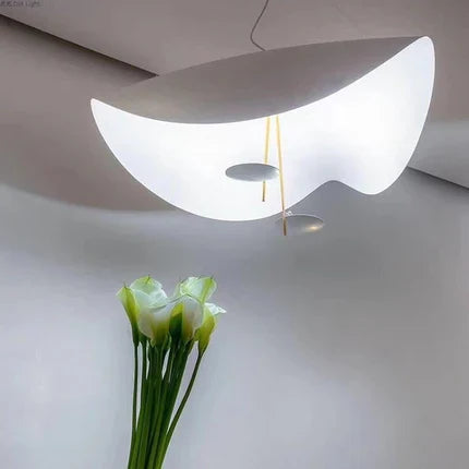 Hanglamp Metaal met Goudfolie 3 Kleuropties Warm Licht Verstelbaar Snoer Dimbaar Eetkamer Woonkamer Design | Sulvida
