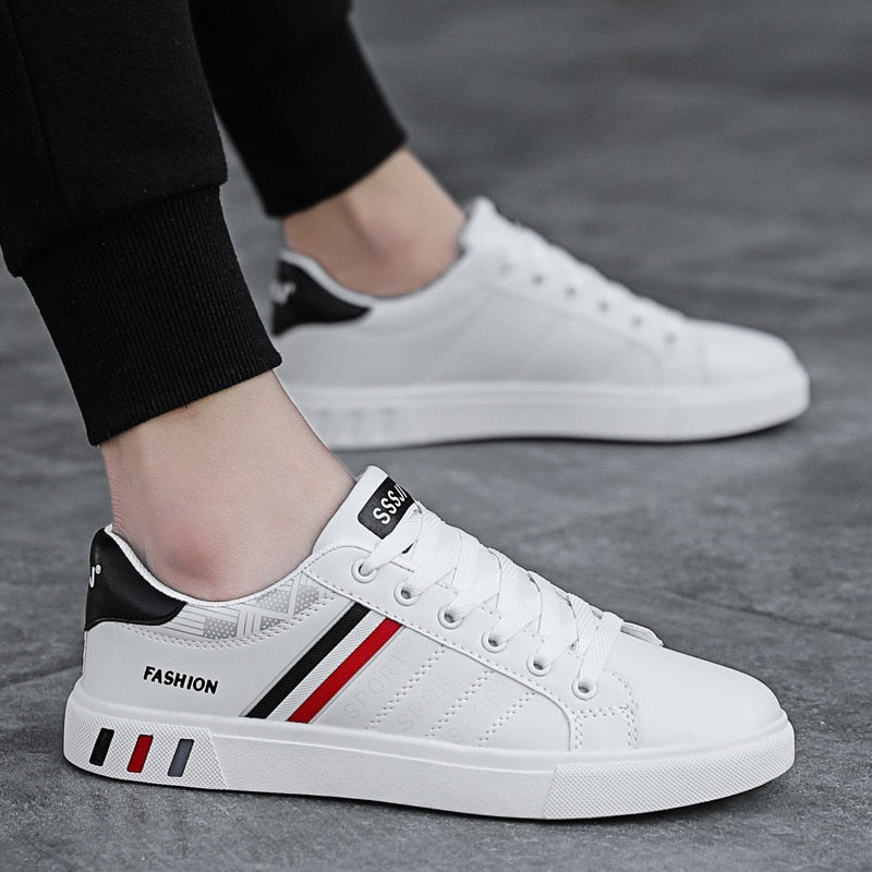Comfortabele Herensneakers Sean – Sportieve Casual Schoenen met Zachte Zool – Perfecte Dagelijkse Sneaker voor Heren in Wit, Zwart of met Gekleurde Details – Gemakkelijk te Combineren met Elke Look | Sulvida