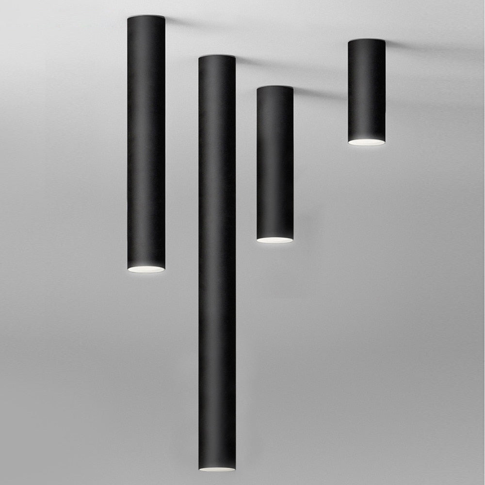 Opbouw LED Plafondspot Cilindervorm Zwart Wit Dimbaar Modern Spot Lamp Kantoor Woonkamer Hal Strak Design | Sulvida