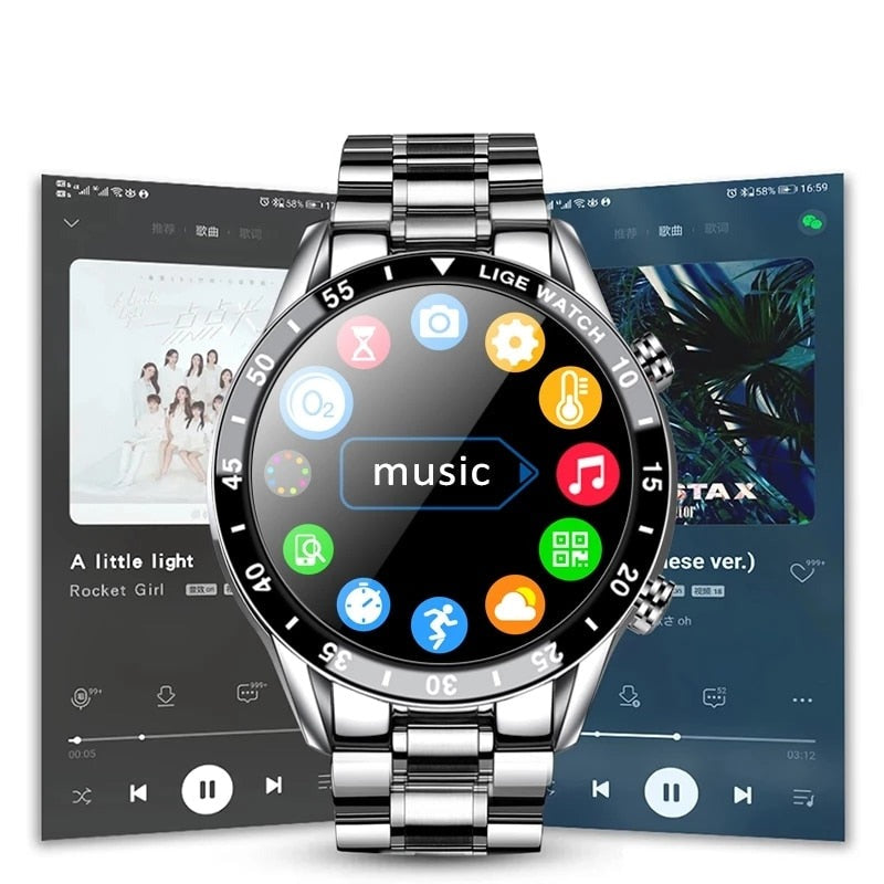 Premium Multifunctioneel Smartwatch met Bluetooth-belfunctie en Hartslagmonitor – Luxe Fitnesstracker voor iPhone & Android met Slaapanalyse en Stappenteller | Sulvida