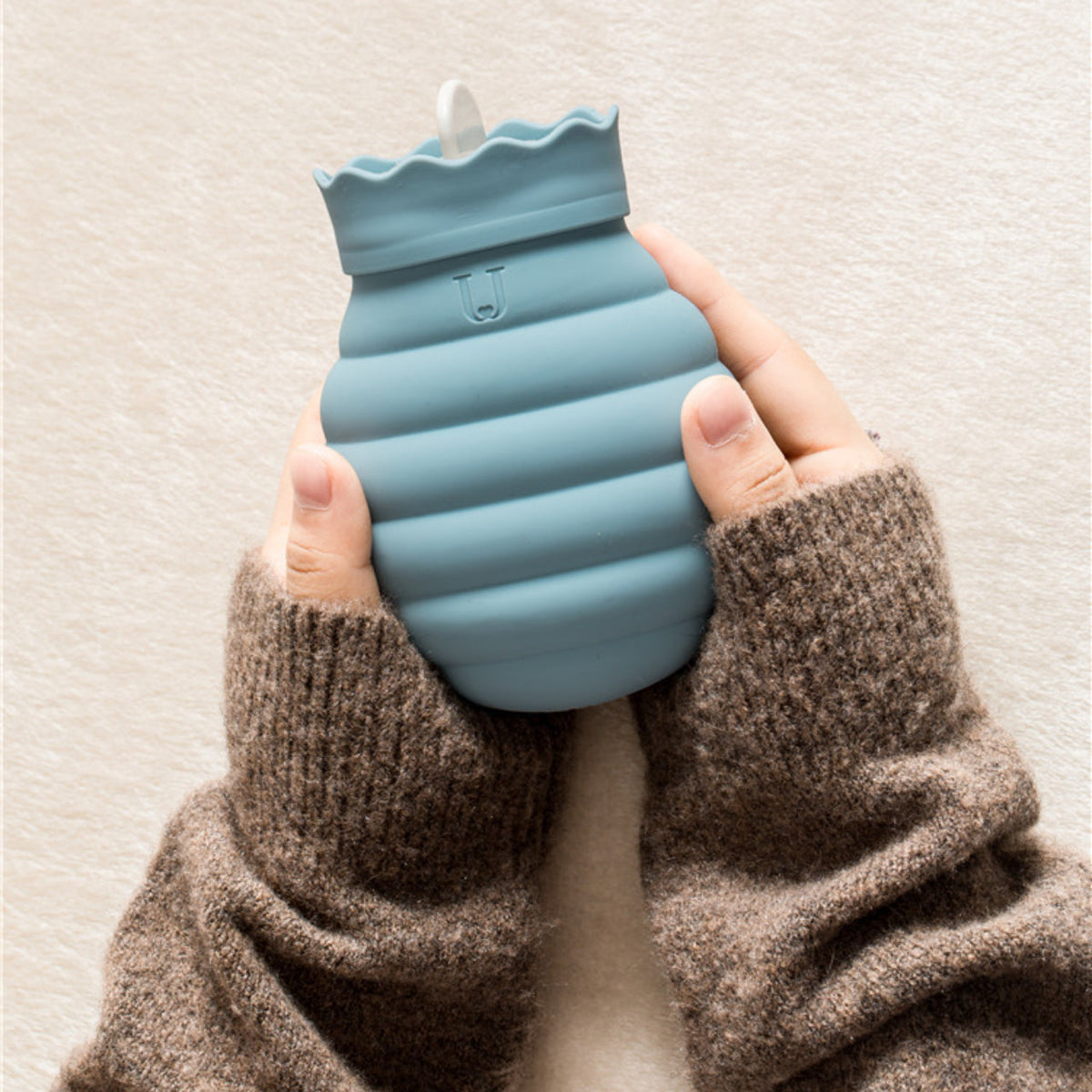 Siliconen Warmwaterkruik 313ml en 620ml Magnetronbestendig Grijs Blauw Rood Warmtecompres Verwarmingskruik | Sulvida