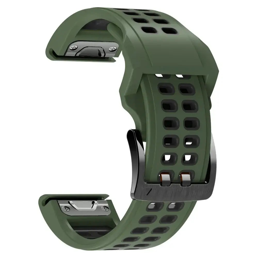 Bracelet de montre en silicone QuickFit 22mm et 26mm, respirant, adapté au sport, interchangeable, élégant | Sulvida