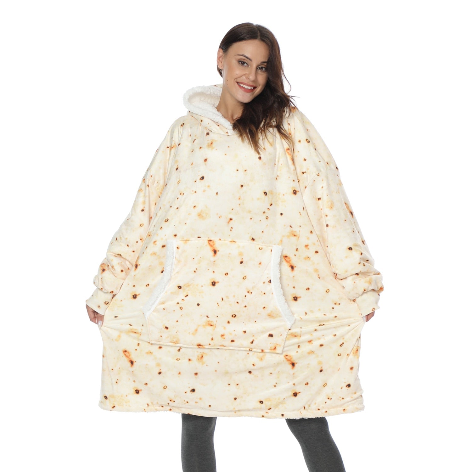 Warme Hooded Deken Hoodie - Zachte Fleece Loungewear met Capuchon en Zakken voor Ultiem Comfort Thuis | Sulvida