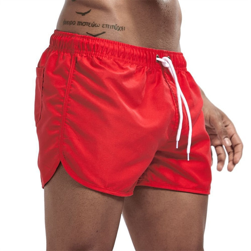 Heren Zwemshort Effen Kleur met Zakje en Verstelbaar Koord – Sneldrogend Badmode voor Strand en Zwembad – Comfortabel Zomerkleding | Sulvida