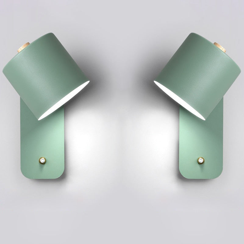 Moderne LED Wandlamp Metaal met Geïntegreerde Schakelaar Wit Groen Grijs Binnenverlichting Chique Design | Sulvida