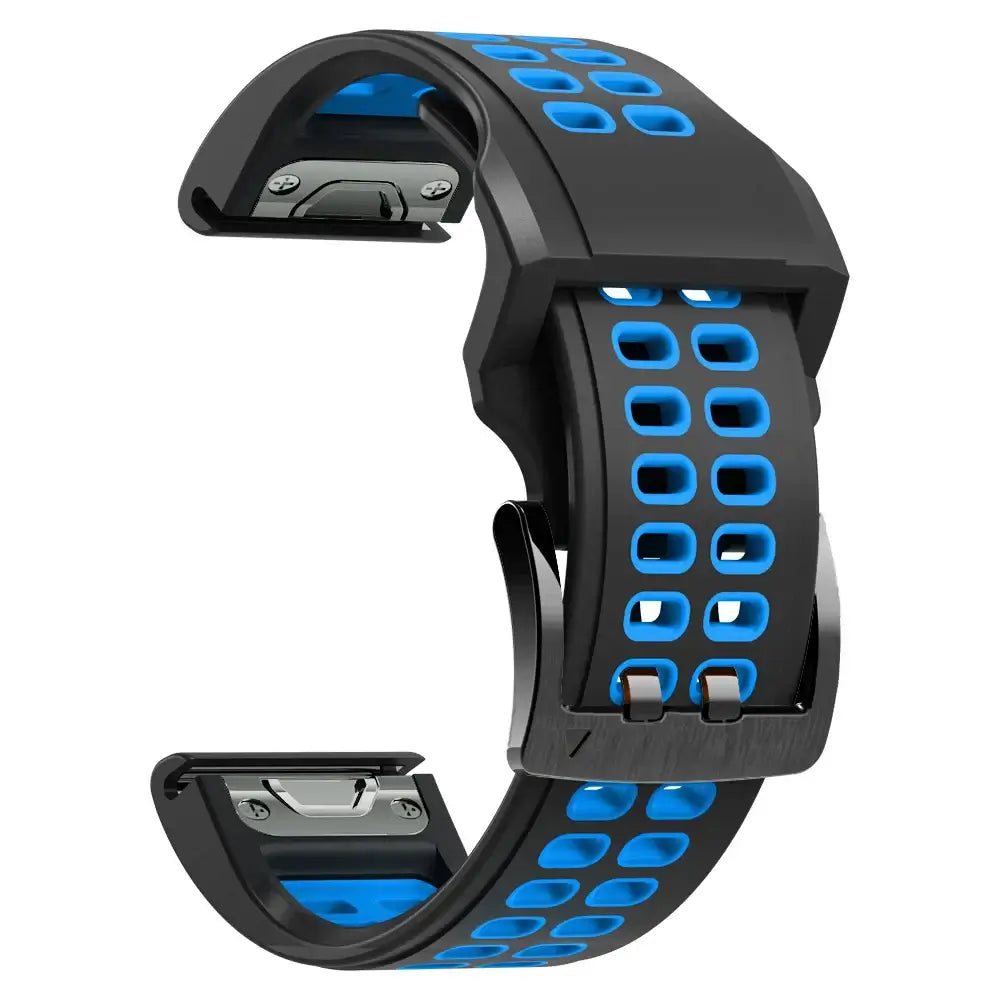 Bracelet de montre en silicone QuickFit 22mm et 26mm, respirant, adapté au sport, interchangeable, élégant | Sulvida