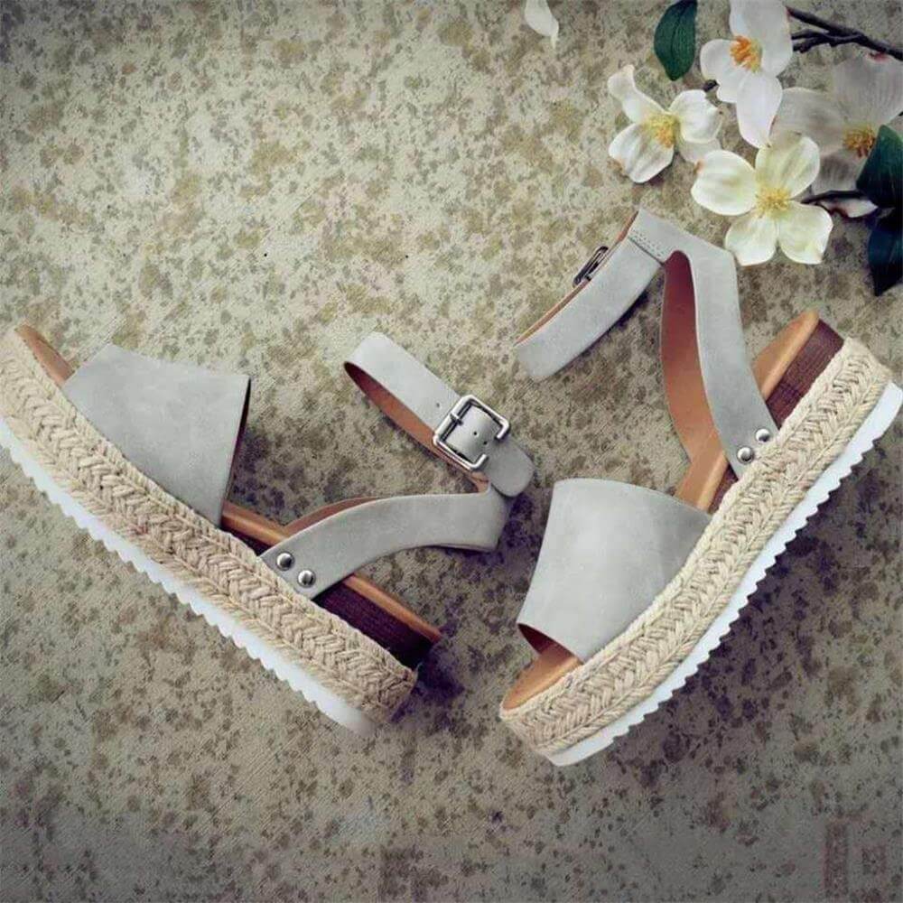 Dames Platformsandalen met Enkelbandje Sleehak 3-5cm Zomer Casual Strandschoen Verstelbaar Comfortabel | Sulvida