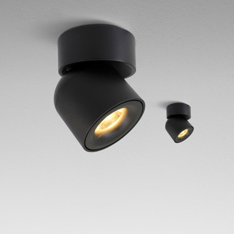 Verstelbare LED Opbouwspot Plafond Cilinder Aluminium Zwart Wit Dimbaar Richtbaar Moderne Accentverlichting | Sulvida