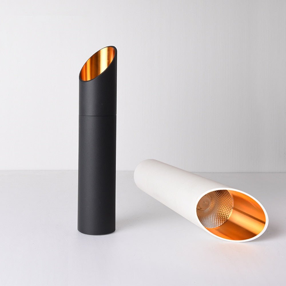 Opbouw LED Plafondspot Buisvormig Design Aluminium Koper Zwart Wit Warm Koud Licht Moderne Verlichting | Sulvida