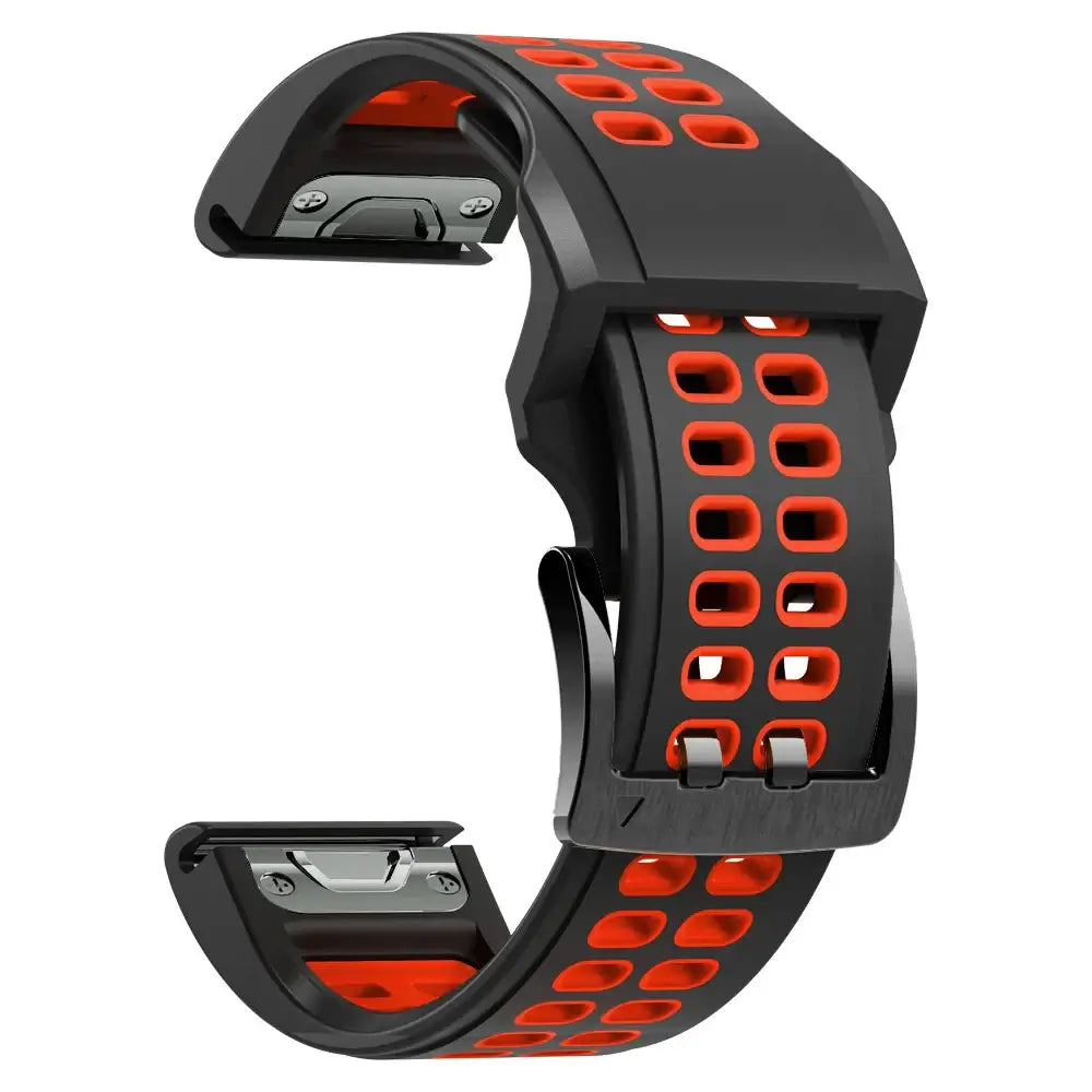 Bracelet de montre en silicone QuickFit 22mm et 26mm, respirant, adapté au sport, interchangeable, élégant | Sulvida