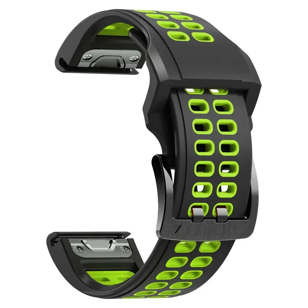 Bracelet de montre en silicone QuickFit 22mm et 26mm, respirant, adapté au sport, interchangeable, élégant | Sulvida