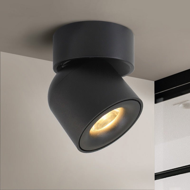 Verstelbare LED Opbouwspot Plafond Cilinder Aluminium Zwart Wit Dimbaar Richtbaar Moderne Accentverlichting | Sulvida