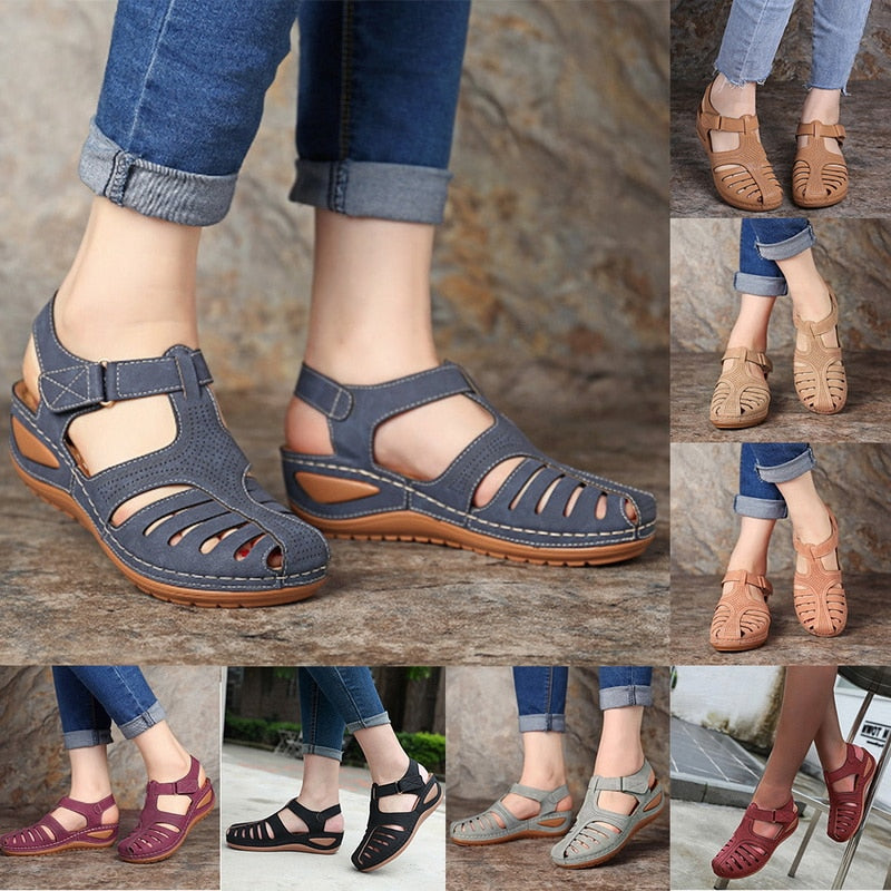 Orthopedische Lederen Sandalen met Teensteun Houdingscorrectie Voetcomfort voor Dagelijks Gebruik Beige Zwart | Sulvida
