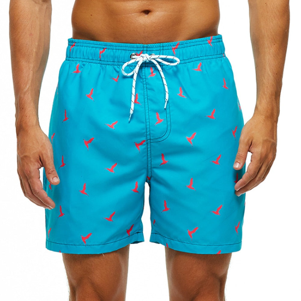 Heren Zwemshort met Tropisch Print en Verstelbaar Koord – Sneldrogende Strandbroek in 9 Varianten voor Zomer en Vakantie | Sulvida