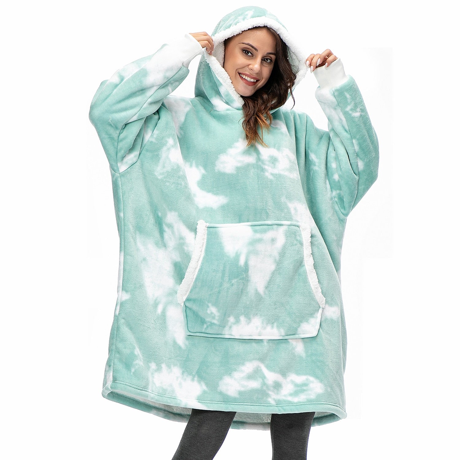 Warme Hooded Deken Hoodie - Zachte Fleece Loungewear met Capuchon en Zakken voor Ultiem Comfort Thuis | Sulvida