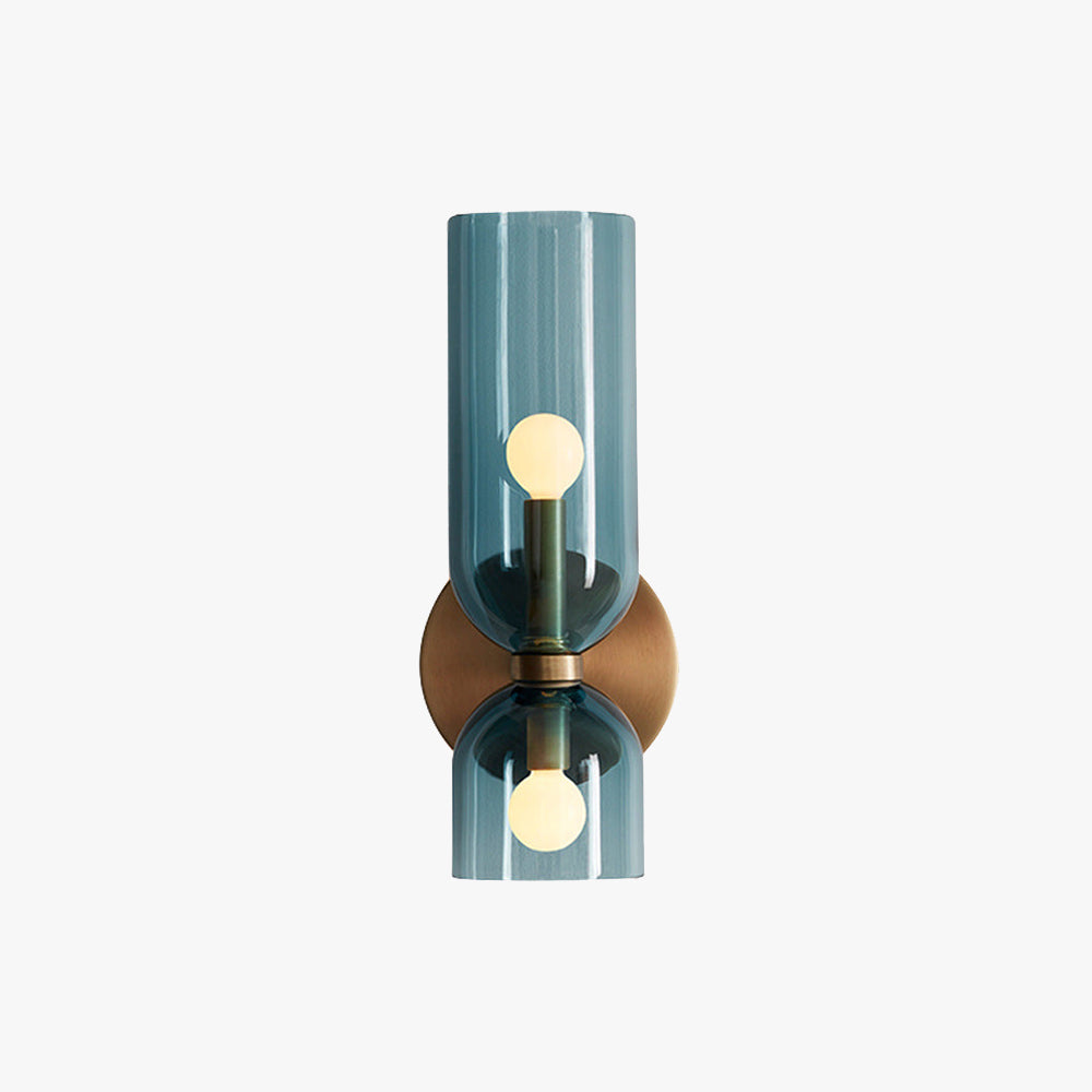 Glazen Wandlamp Metaal Modern Slaapkamer Woonkamer E12 Fitting Blauw Grijs Wit Sfeervolle Interieurverlichting | Sulvida