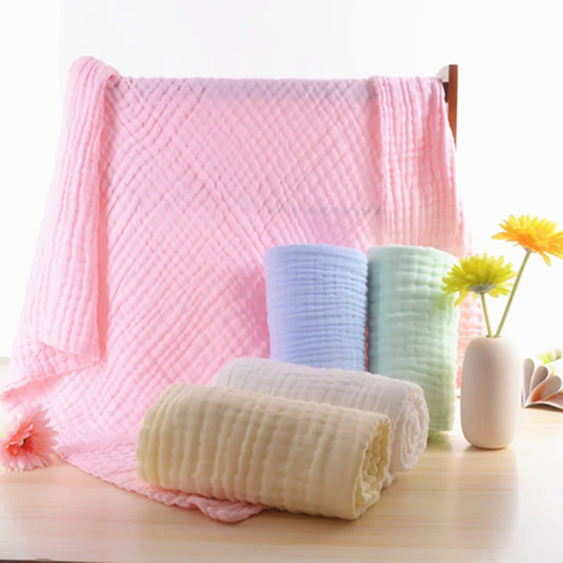 Musselinen Babydoek 105x105 cm Zeslaags Katoenen Swaddle Deken Pasgeboren Omslagdoek voor Jongens & Meisjes | Sulvida