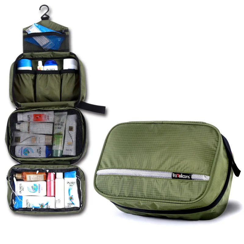 Ruime Toilettas Waterdicht met Vakken Reiscosmeticaorganizer Hangende Make-up Tas voor Thuis Sportschool & Vakantie | Sulvida
