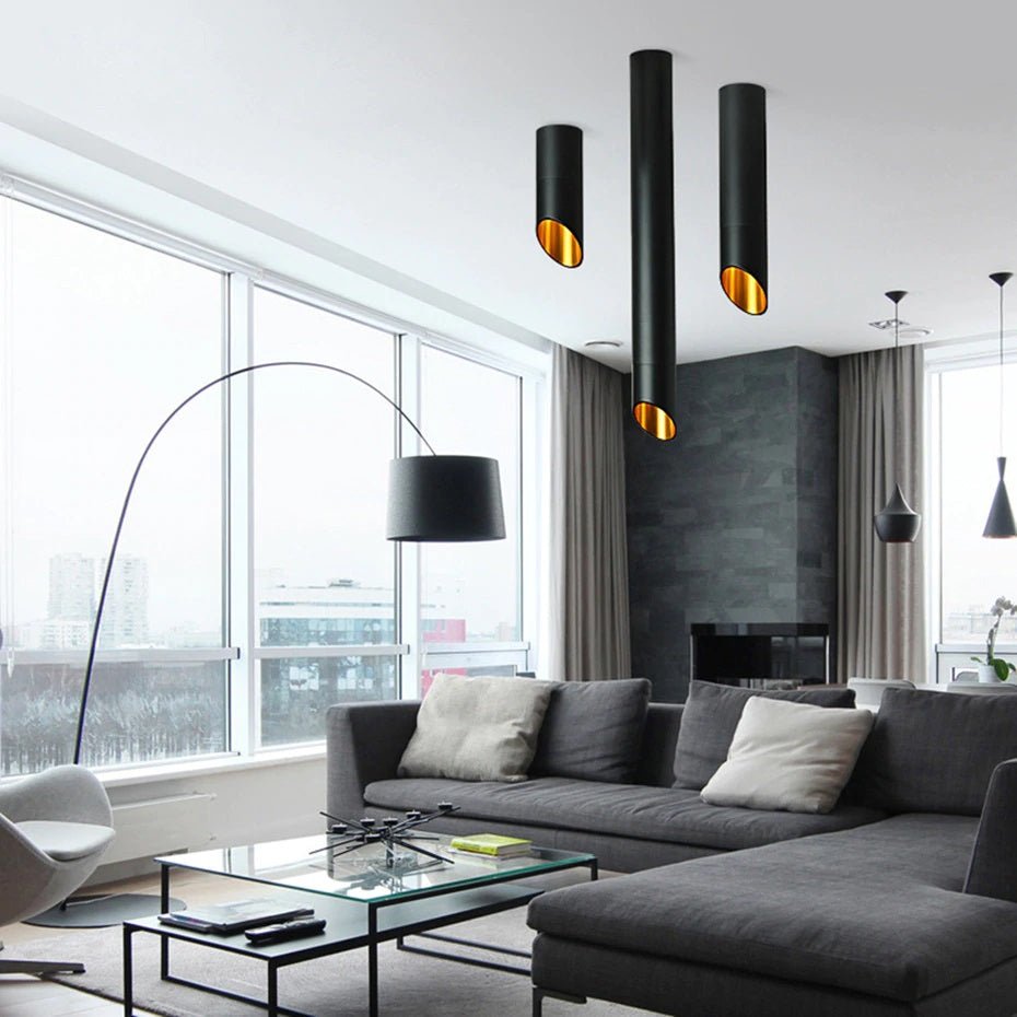 Opbouw LED Plafondspot Buisvormig Design Aluminium Koper Zwart Wit Warm Koud Licht Moderne Verlichting | Sulvida