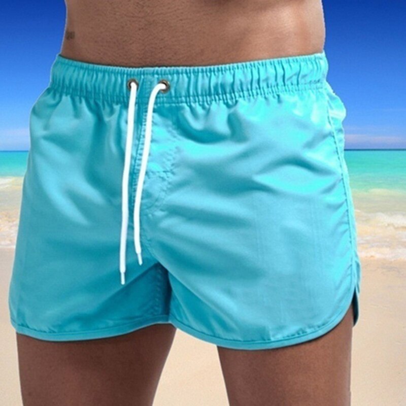 Heren Zwemshort Effen Kleur met Zakje en Verstelbaar Koord – Sneldrogend Badmode voor Strand en Zwembad – Comfortabel Zomerkleding | Sulvida