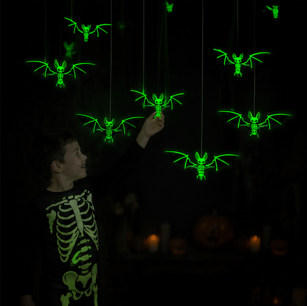 Glow-in-the-Dark Vleermuizen Set 10 Stuks 3D Halloween Decoratie Muurstickers Binnen Buiten Hangend Feest | Sulvida