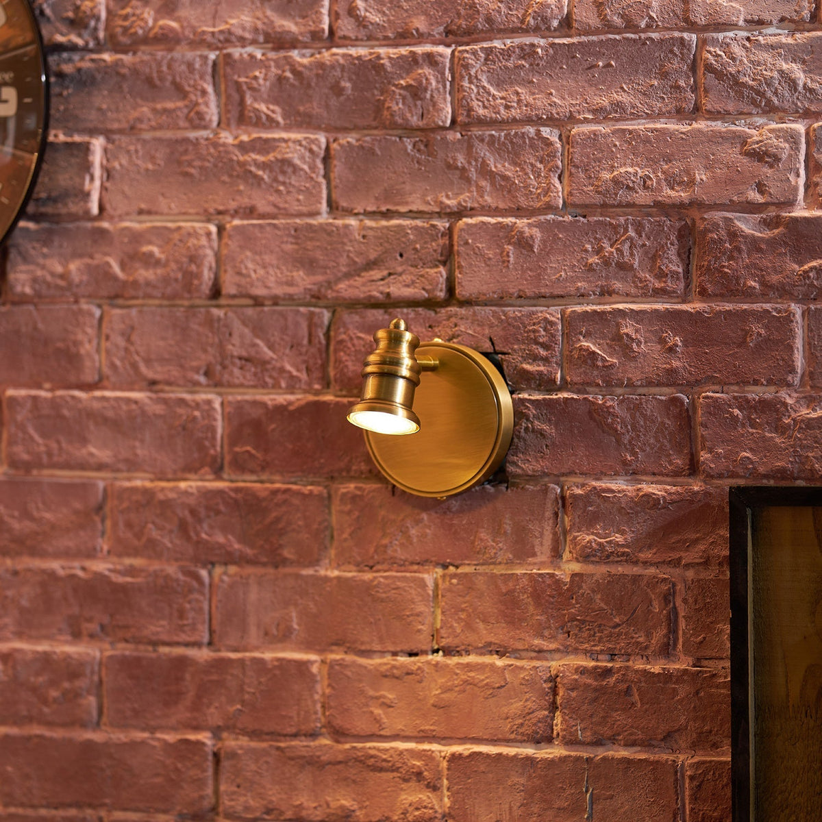 Messing Wandlamp met Verstelbare Spots Brons Vintage Spotverlichting Hal Woonkamer Eetkamer Zwenkbaar | Sulvida