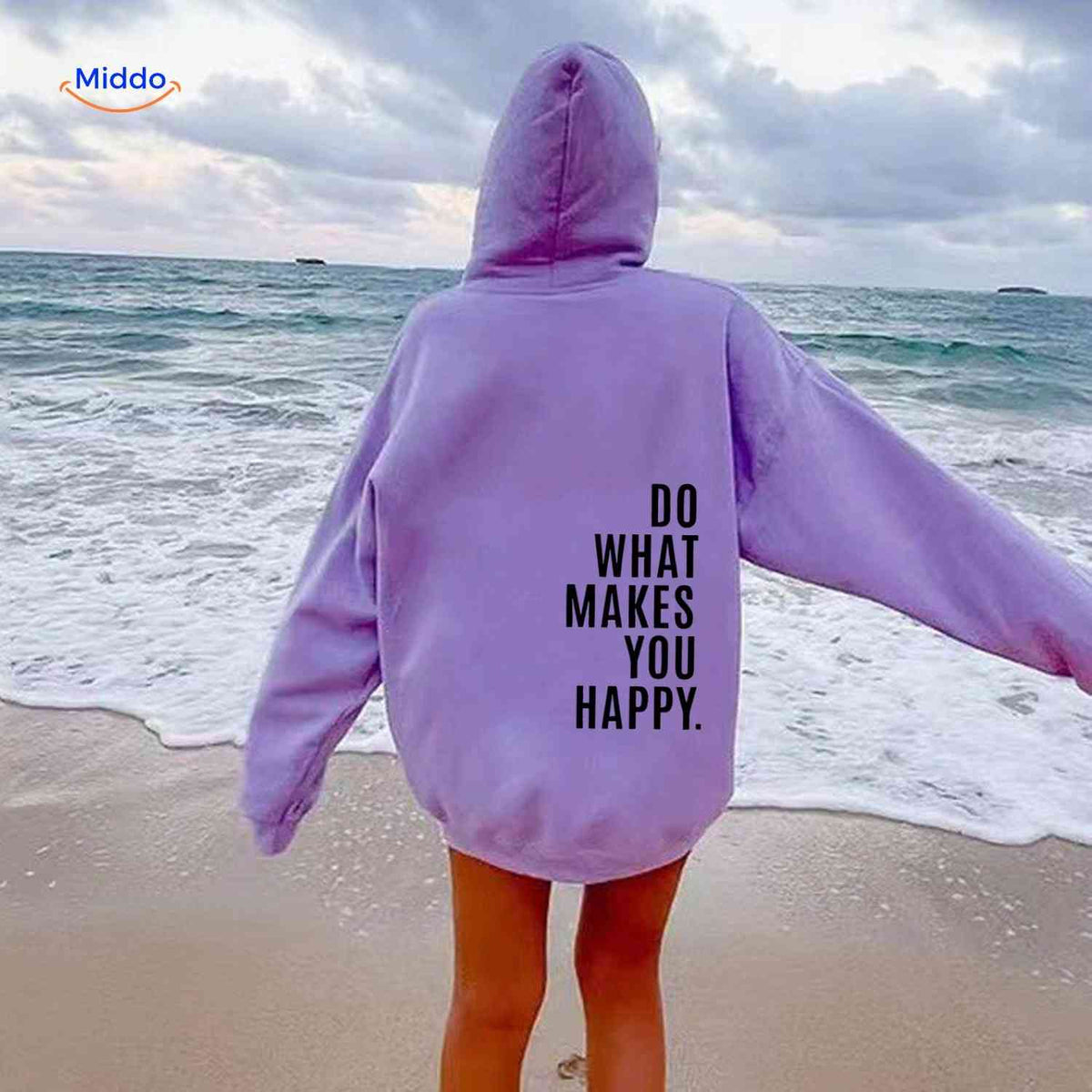 Oversized Hoodie met Motiverende Print Comfortabel Katoenen Sweater Streetwear Stijl Casual Unisex Mode | Sulvida