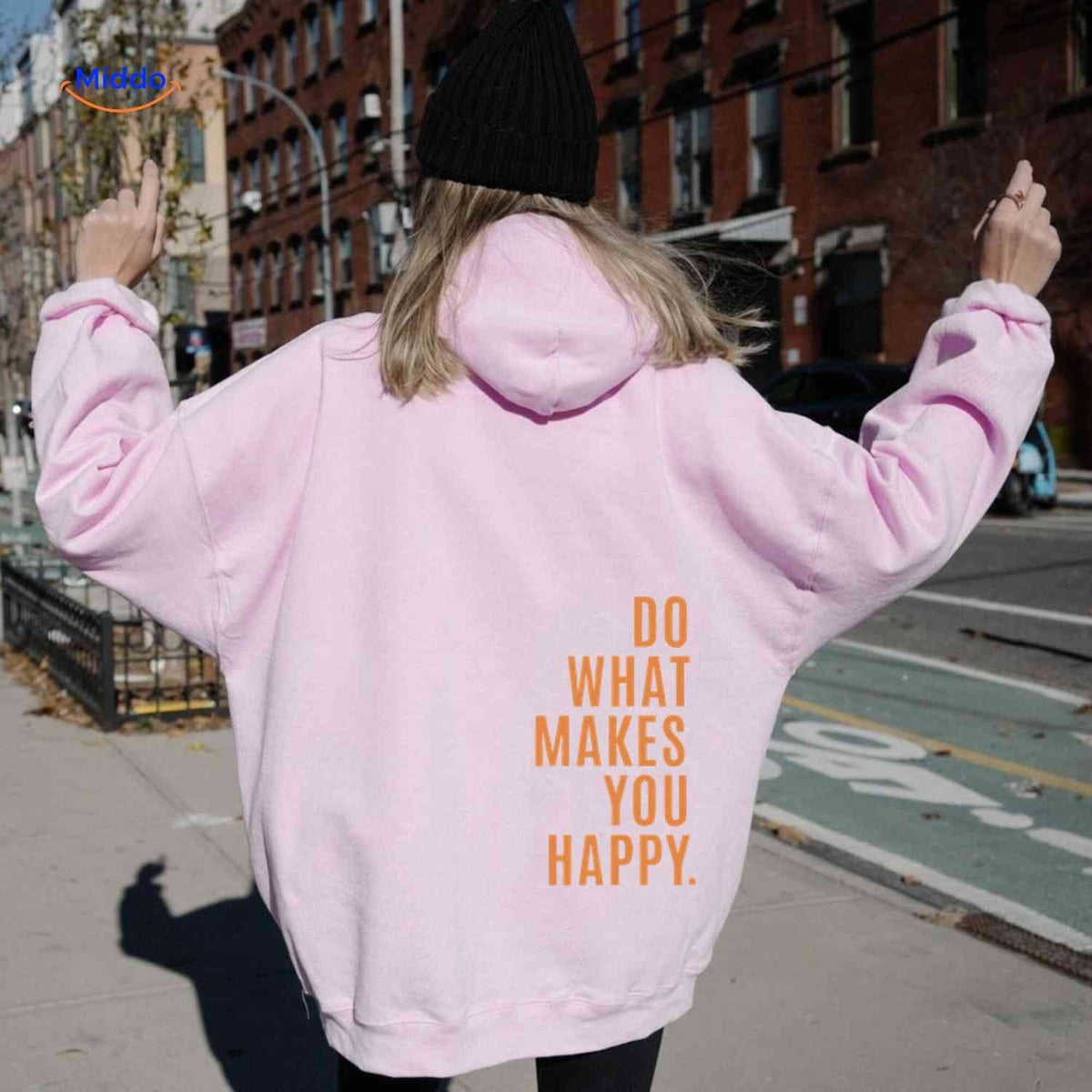 Oversized Hoodie met Motiverende Print Comfortabel Katoenen Sweater Streetwear Stijl Casual Unisex Mode | Sulvida