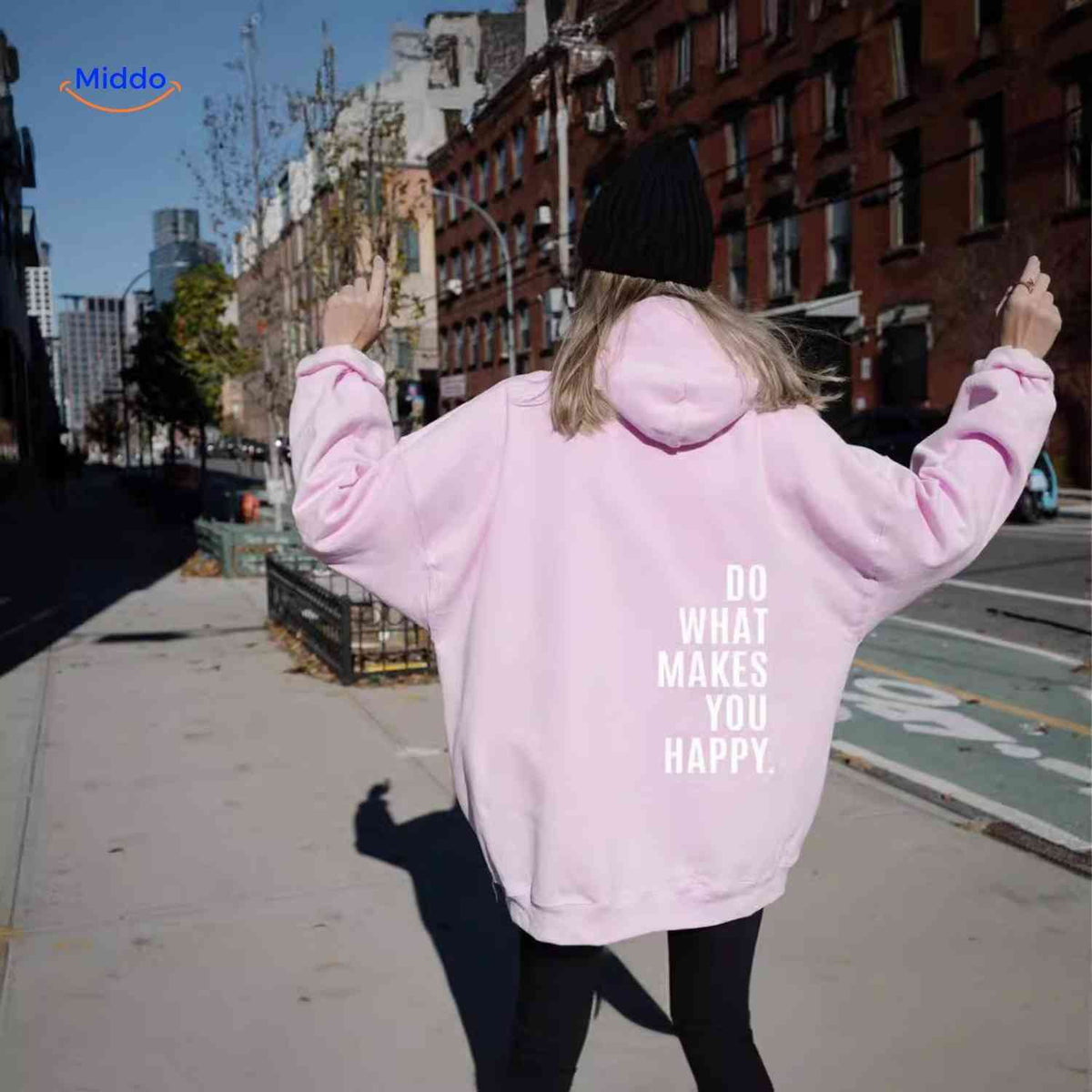 Oversized Hoodie met Motiverende Print Comfortabel Katoenen Sweater Streetwear Stijl Casual Unisex Mode | Sulvida