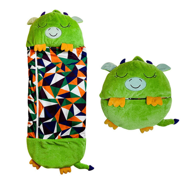Knuffelslaapzak voor Kinderen – Haai, Eenhoorn, Panda & Meer – Zacht Warm Fleece – 3 Maten – Kamperen Logeren | Sulvida