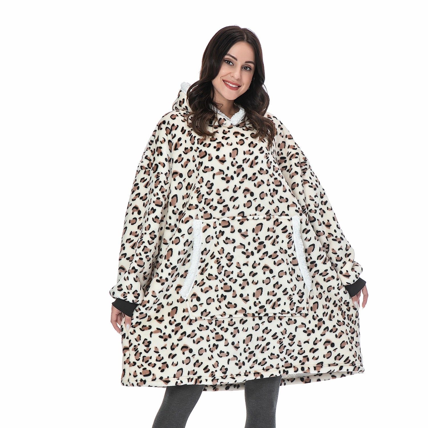 Warme Hooded Deken Hoodie - Zachte Fleece Loungewear met Capuchon en Zakken voor Ultiem Comfort Thuis | Sulvida