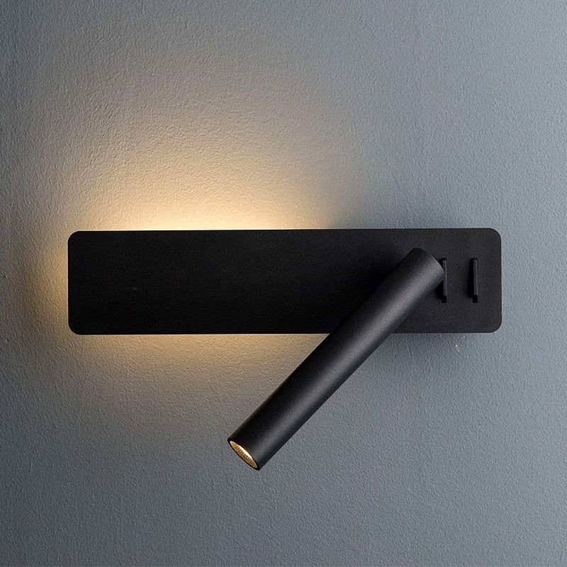 Draaibare LED Wandlamp voor Leeshoek bij het Bed – Verstelbaar Armatuur met Gerichte Lichtbundel – Moderne Design Wandverlichting Slaapkamer | Sulvida