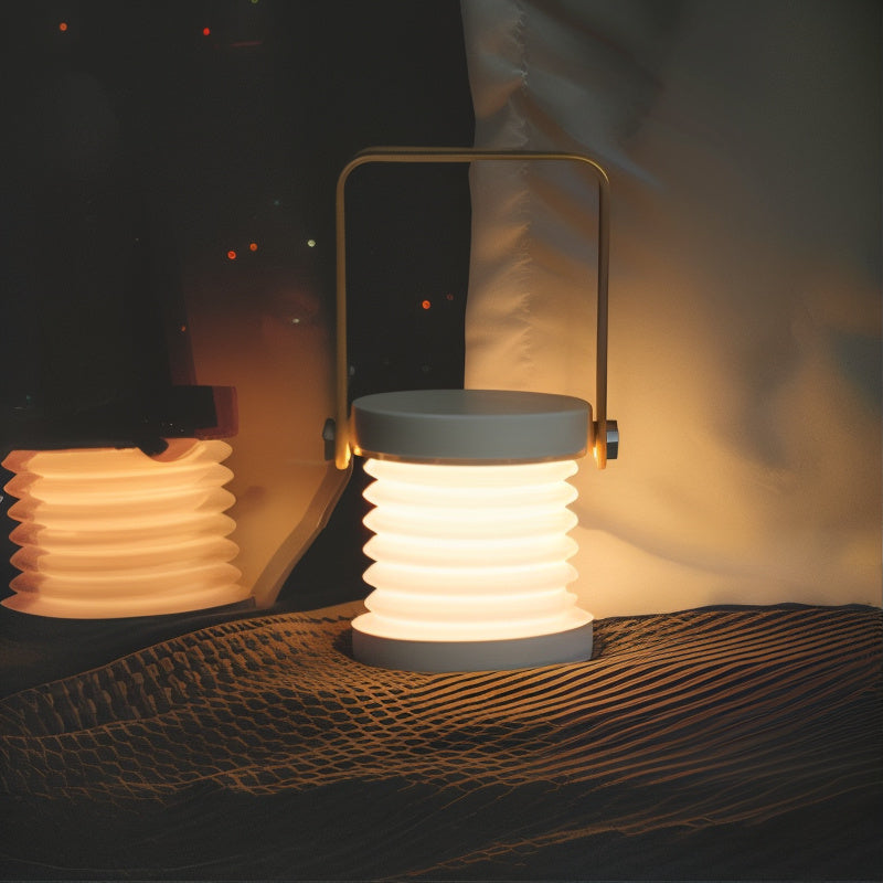 Oplaadbare LED Lantaarn met USB Dimfunctie 25×12cm Sfeervol Sfeerverlichting Tafellamp voor Binnen Draagbaar Decoratief Ledlampje Dimbaar Sfeerlicht Tafelverlichting Draadloos Modern Design | Sulvida