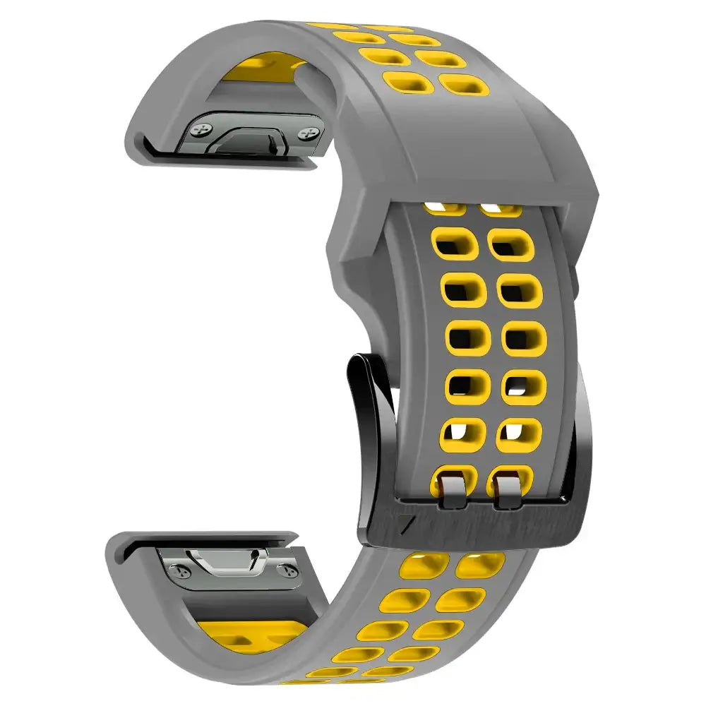 Bracelet de montre en silicone QuickFit 22mm et 26mm, respirant, adapté au sport, interchangeable, élégant | Sulvida