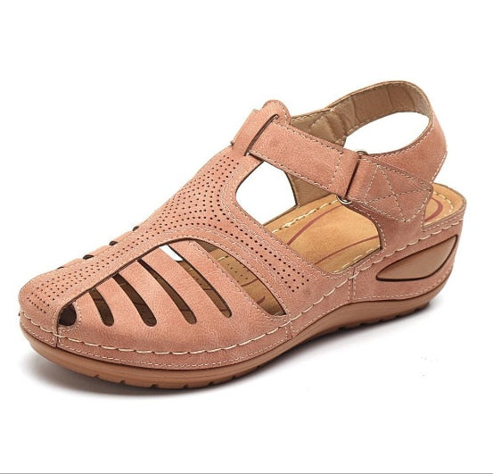 Orthopedische Lederen Sandalen met Teensteun Houdingscorrectie Voetcomfort voor Dagelijks Gebruik Beige Zwart | Sulvida