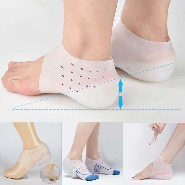 Verhogingsinlegzolen Gel 4-5 cm Lengte Extra Hoogte Onzichtbaar Comfortabel Dagelijks Gebruik Heren Dames | Sulvida